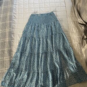 Wishlist Blue Floral Maxi Skirt